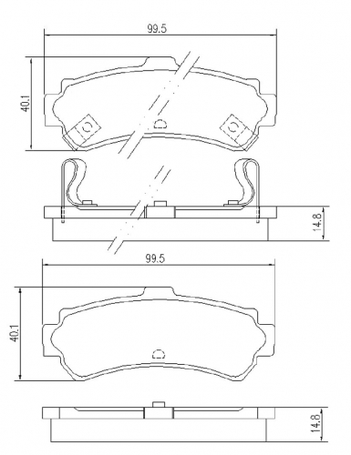 MAPCO 6659 Kit pastiglie freno, Freno a disco