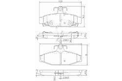 MAPCO 6819 Kit pastiglie freno, Freno a disco